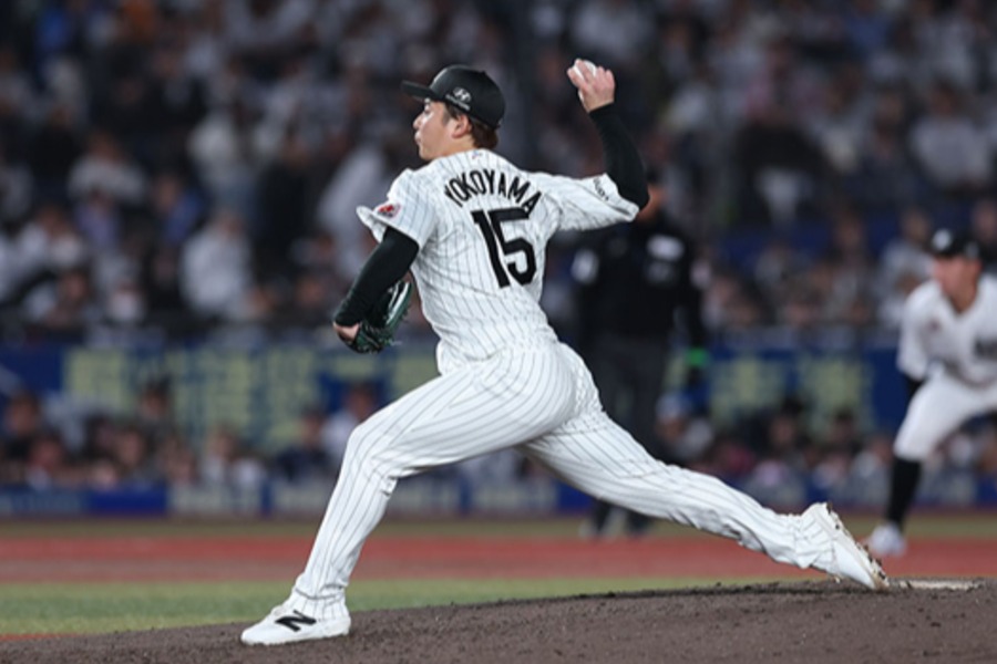 リーグトップのセーブを挙げているロッテ・横山陸人【写真：球団提供】