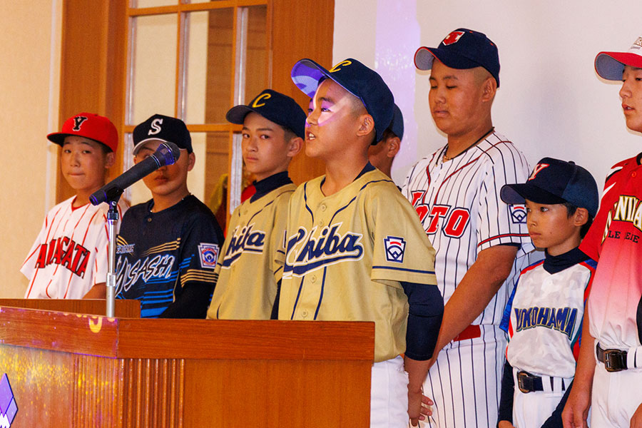 選手宣誓を務めた千葉リーグ・林迅之介主将【写真：伊藤賢汰】