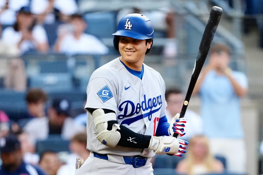 ヤンキース戦に出場したドジャース・大谷翔平【写真:黒澤崇】