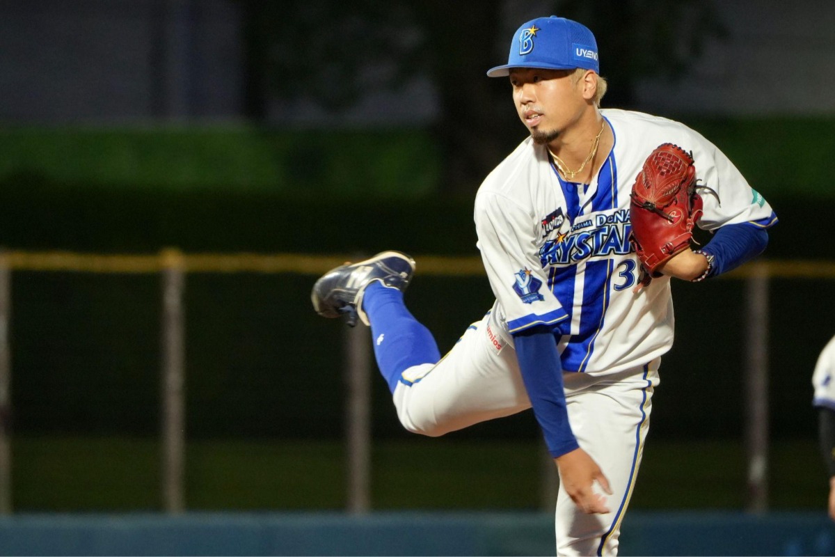 3年目を迎え“進化”を遂げているDeNA・松本凌人【写真：町田利衣】