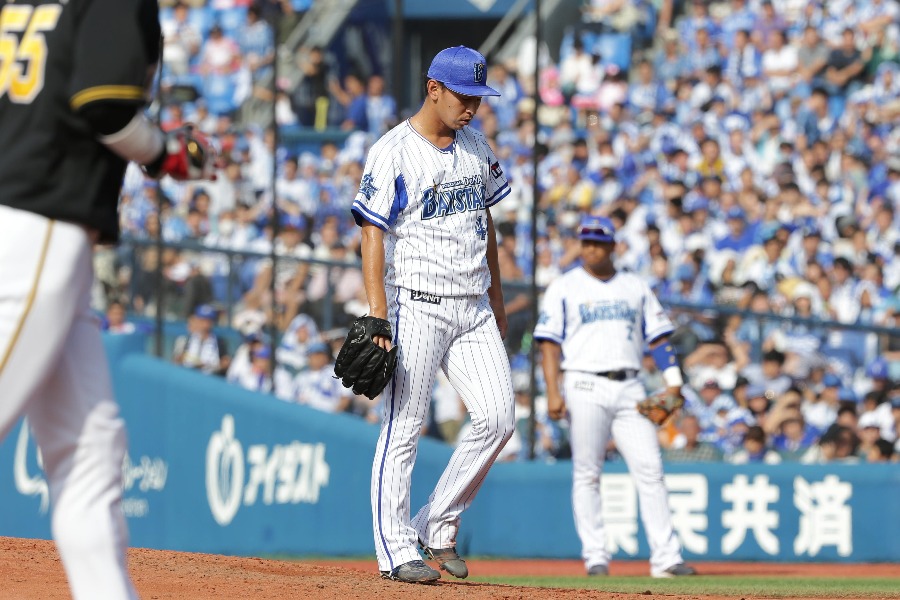 阪神戦に登板したDeNA・田中健二朗【写真提供:産経新聞社】