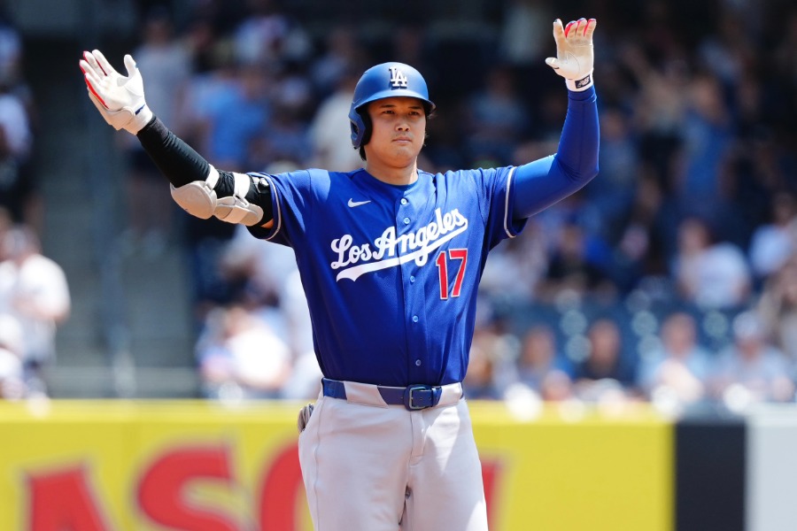 ヤンキース戦に出場したドジャース・大谷翔平【写真:黒澤崇】