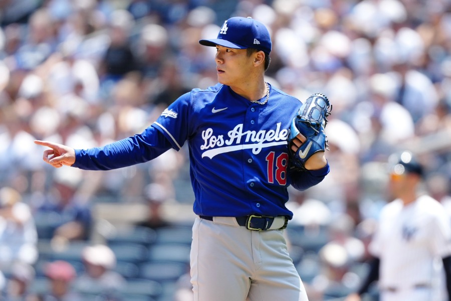 ヤンキース戦に先発したドジャース・山本由伸【写真:黒澤崇】