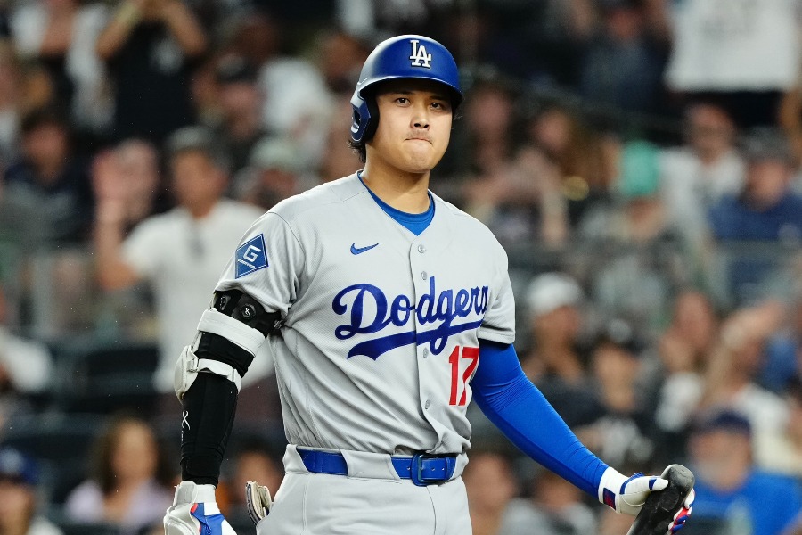 ヤンキース戦に出場したドジャース・大谷翔平【写真:黒澤崇】