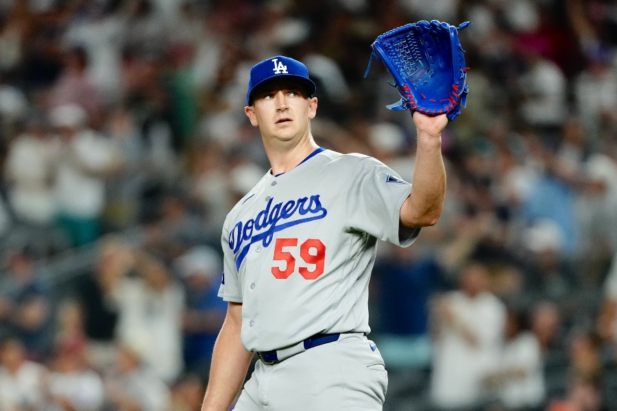 ヤンキース戦に登板したドジャースのエバン・フィリップス【写真:黒澤崇】