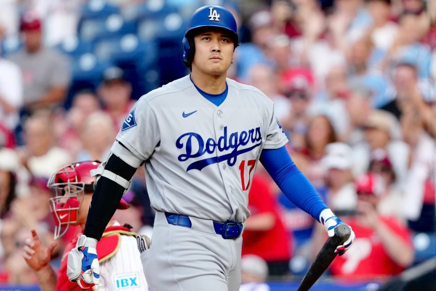 フィリーズ戦に出場するドジャース・大谷翔平【写真:黒澤崇】