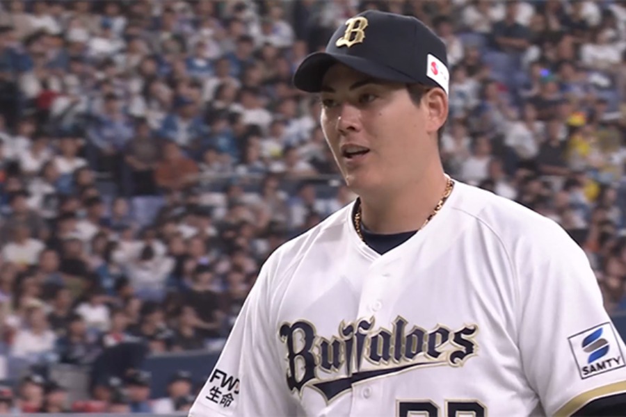 日本ハム戦に先発したオリックス・九里亜蓮【画像:パーソル パ・リーグTV】
