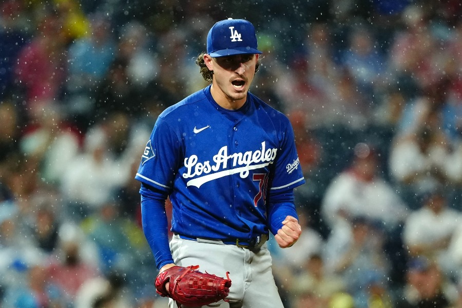 フィリーズ戦に先発し、11勝目を挙げたドジャースのジャスティン・ロブレスキー【写真:黒澤崇】