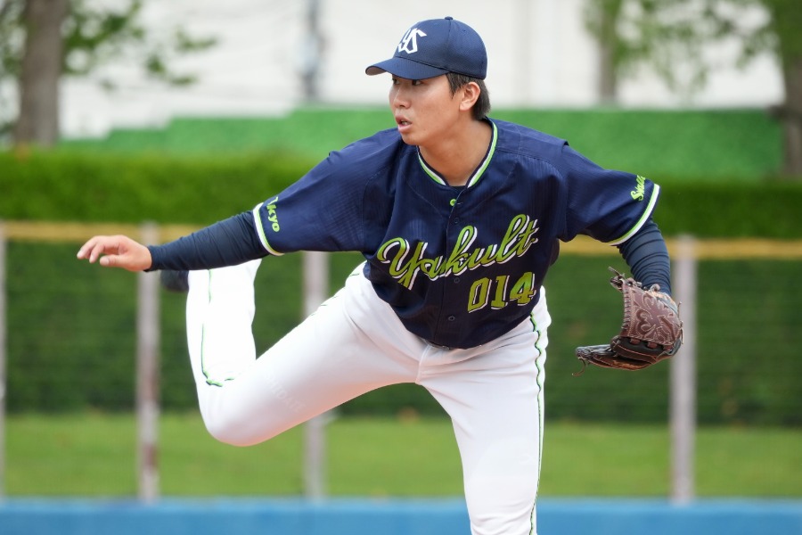 支配下契約を結んだヤクルト・西舘昂汰【写真：町田利衣】