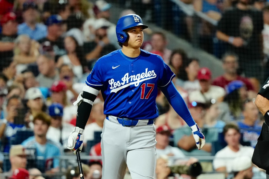 フィリーズ戦に出場したドジャース・大谷翔平【写真：黒澤崇】