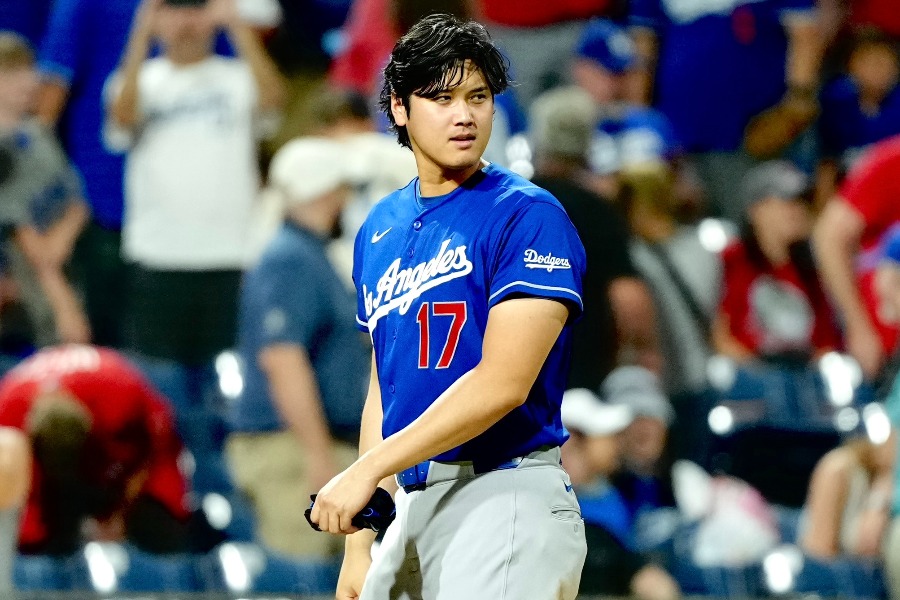 フィリーズ戦に出場したドジャース・大谷翔平【写真：黒澤崇】