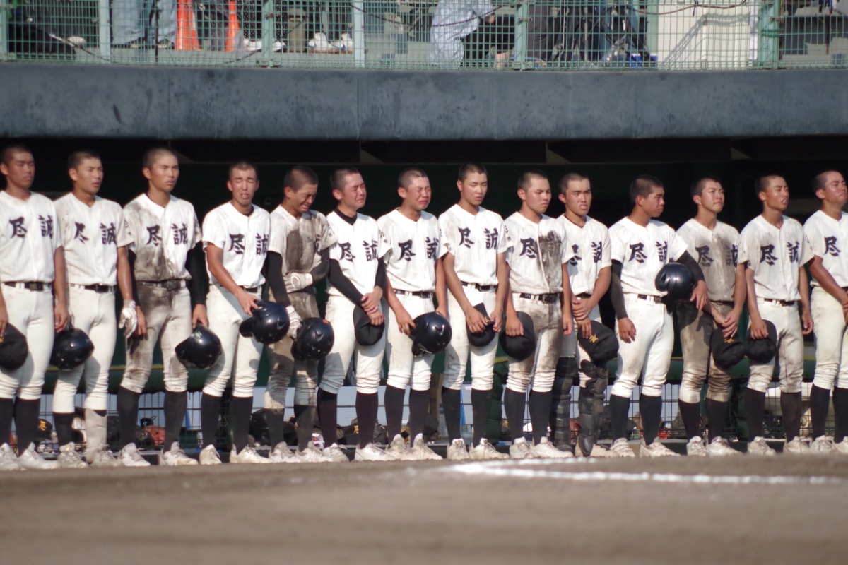 尽誠学園は夏の連覇を狙うも準決勝で夢がついえた【写真：喜岡桜】