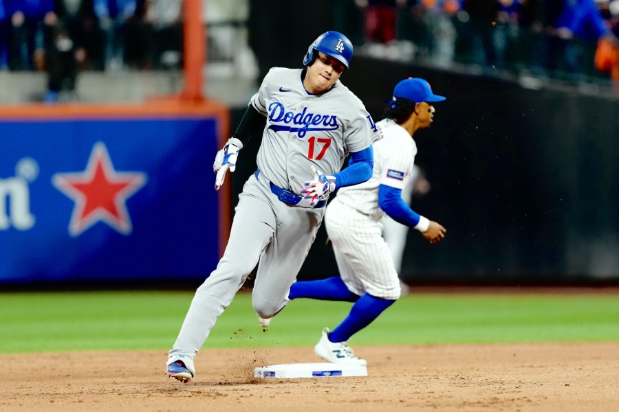 積極的に三塁を狙ったドジャース・大谷翔平【写真:黒澤崇】