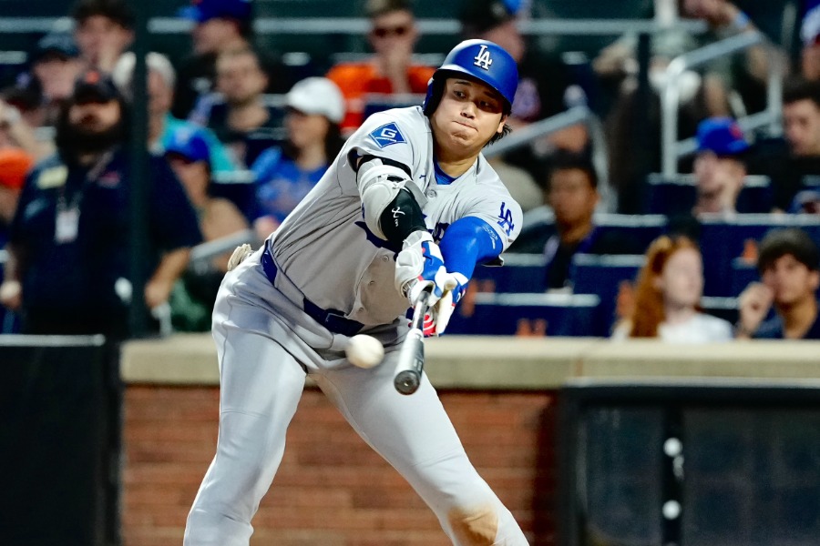 メッツ戦に「1番・DH」で先発したドジャース・大谷翔平【写真:黒澤崇】