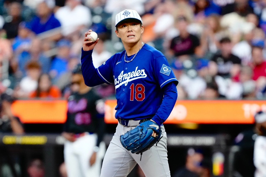 メッツ戦に先発して11勝目を挙げたドジャース・山本由伸【写真：黒澤崇】
