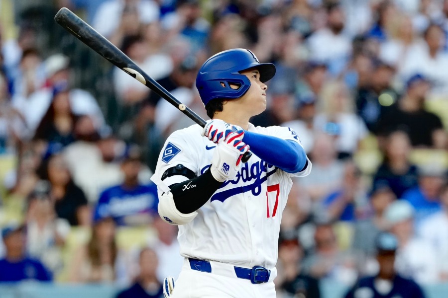 マリナーズ戦で本塁打を放ったドジャース・大谷翔平【写真：黒澤崇】
