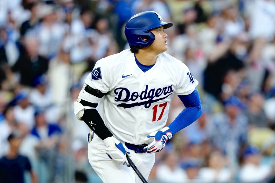 マリナーズ戦で本塁打を放ったドジャース・大谷翔平【写真：黒澤崇】