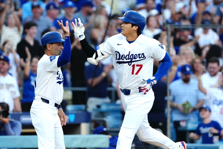 マリナーズ戦で本塁打を放ったドジャース・大谷翔平【写真：黒澤崇】