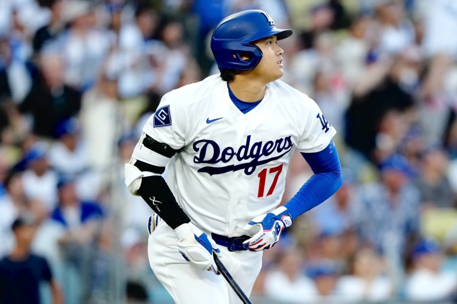 マリナーズ戦で本塁打を放ったドジャース・大谷翔平【写真：黒澤崇】