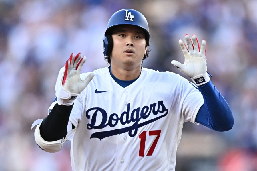 マリナーズ戦で本塁打を放ったドジャース・大谷翔平【写真：ロイター】