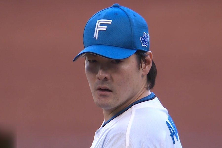 ロッテ戦で完封勝利を挙げた日本ハム・有原航平【画像：パーソル パ・リーグTV】