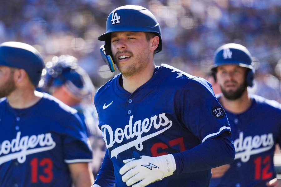 ドジャースに復帰したハンター・フェドゥーシア【写真:アフロ】