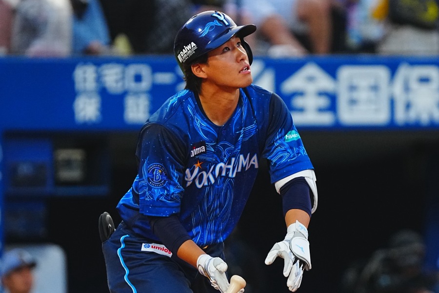 阪神戦で5号2ランを放ったDeNA・宮下朝陽【写真：荒川祐史】