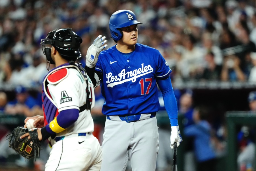 「1番・DH」で先発したドジャース・大谷翔平【写真:黒澤崇】