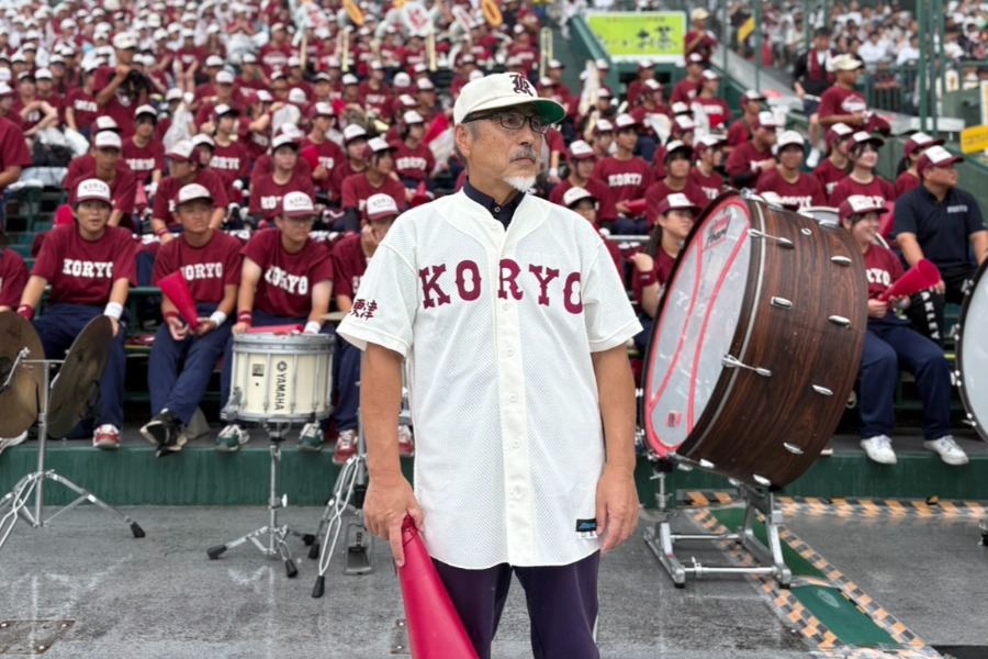 数々のオリジナル応援曲を作曲した吹田正人氏【写真:井上怜音】