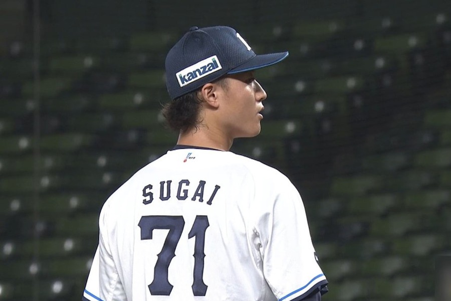 巨人戦に先発した西武・菅井信也【画像：パーソル パ・リーグTV】