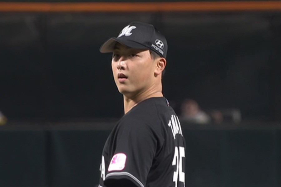 ソフトバンク戦に先発したロッテ・田中晴也【画像:パーソル パ・リーグTV】