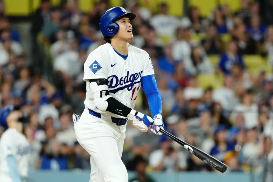 前日のカード初戦でフェンス直撃二塁打を放ったドジャース・大谷翔平【写真：黒澤崇】