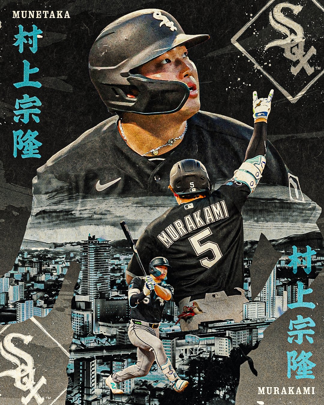MLB公式Xが公開したWソックス・村上宗隆（画像：MLB公式Xよりスクリーンショット）
