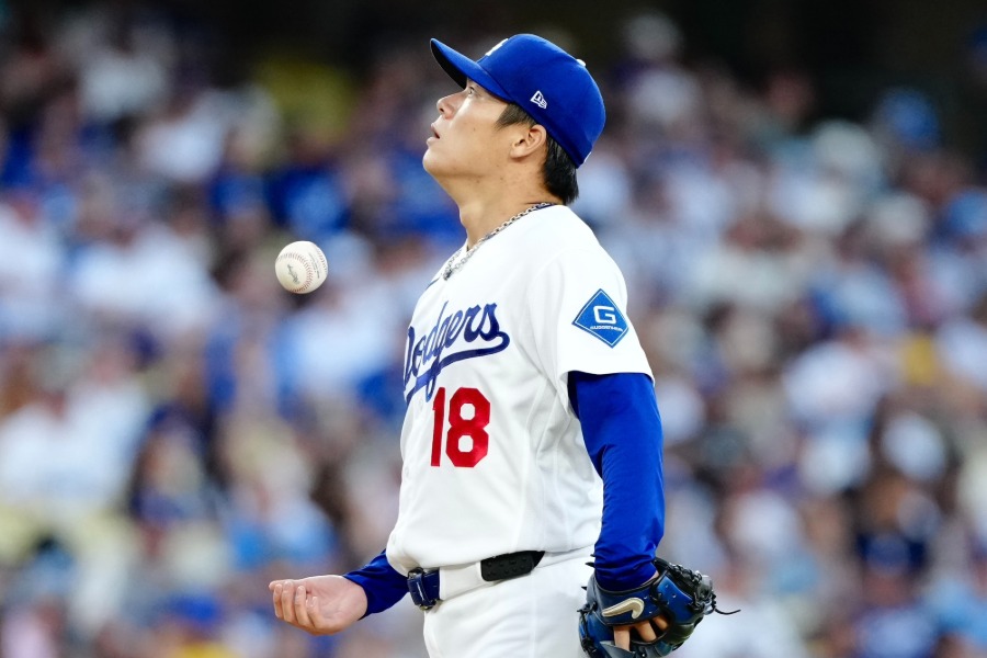ブルワーズ戦に先発したドジャース・山本由伸【写真：黒澤崇】