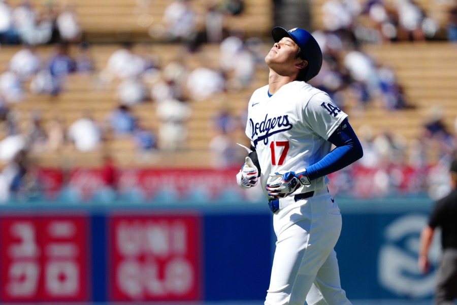併殺打に倒れたドジャース・大谷翔平【写真:黒澤崇】