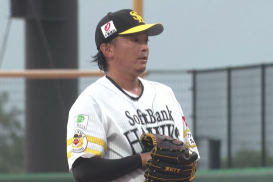 阪神戦に先発したソフトバンク・東浜巨【画像：パーソル パ・リーグTV】
