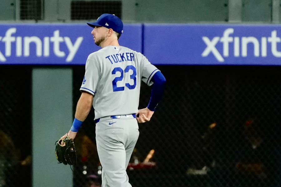 ロッキーズ戦に出場したドジャースのカイル・タッカー【写真:黒澤崇】