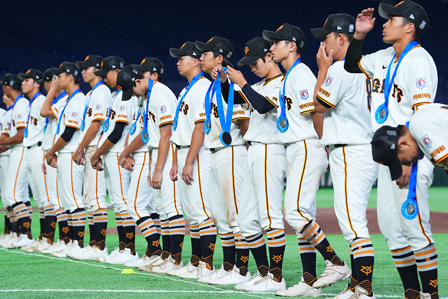 ジャイアンツカップ決勝で敗れた多摩川ボーイズ【写真：イワモトアキト】