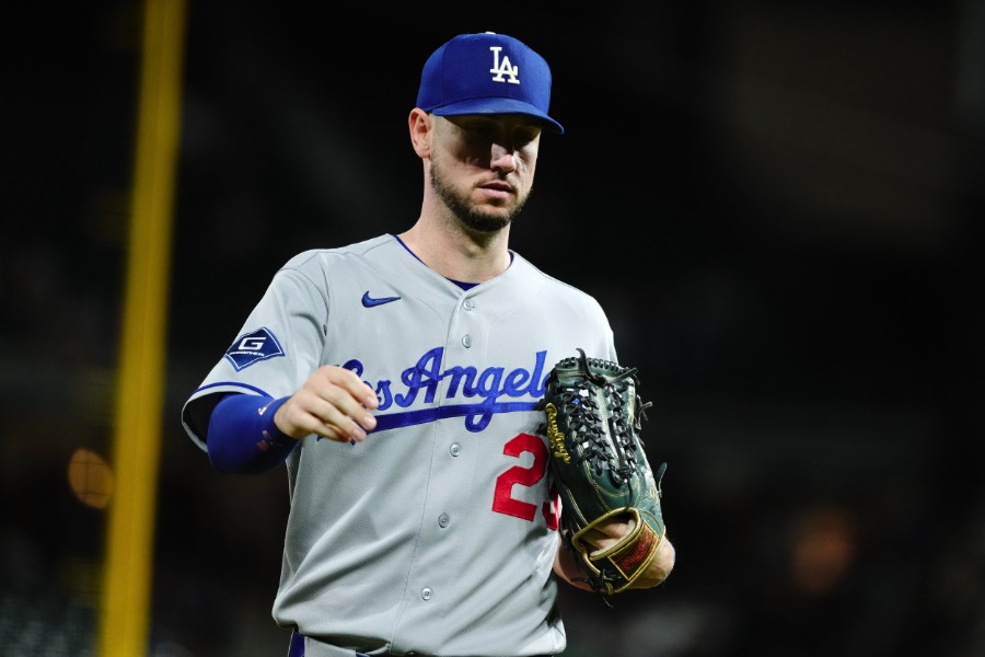 ロッキーズ戦に出場したドジャースのカイル・タッカー【写真:黒澤崇】