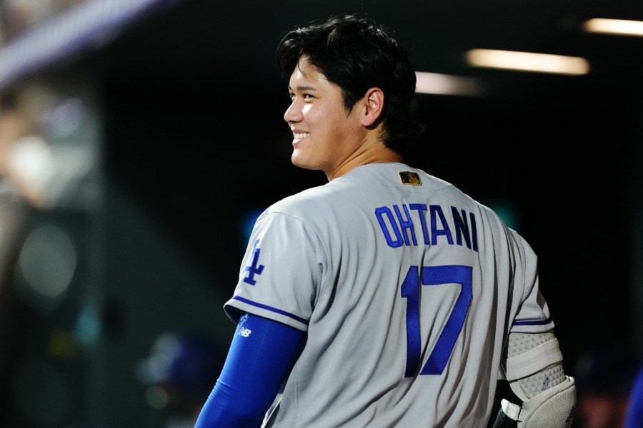 ロッキーズ戦に出場したドジャース・大谷翔平【写真：黒澤崇】