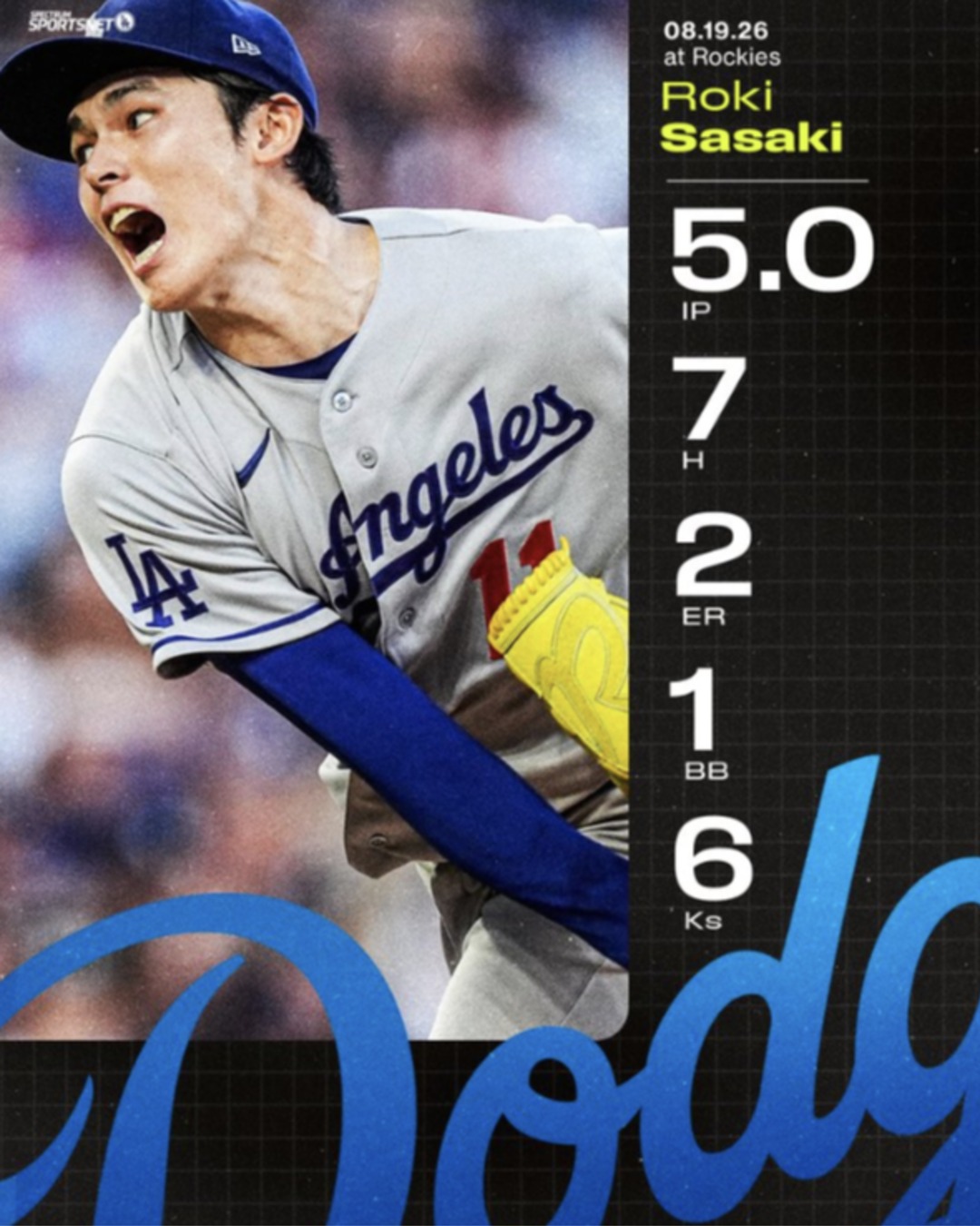 スポーツネット・ロサンゼルスの投稿【写真：SportsNetLAのXより】