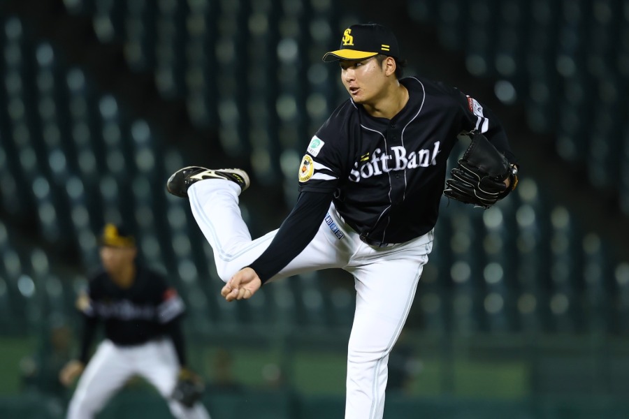 オリックス戦に登板したソフトバンク・相原雄太【写真:加治屋友輝】