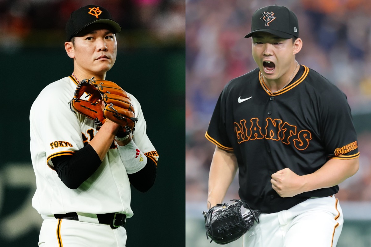 巨人・坂本勇人（左）と小笠原慎之介が高校時代を回顧した【写真：黒澤崇、アフロ】