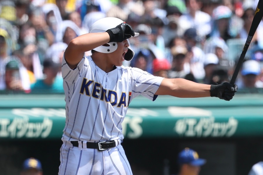智弁和歌山戦に出場した健大高崎・小原快晴【写真：加治屋友輝】