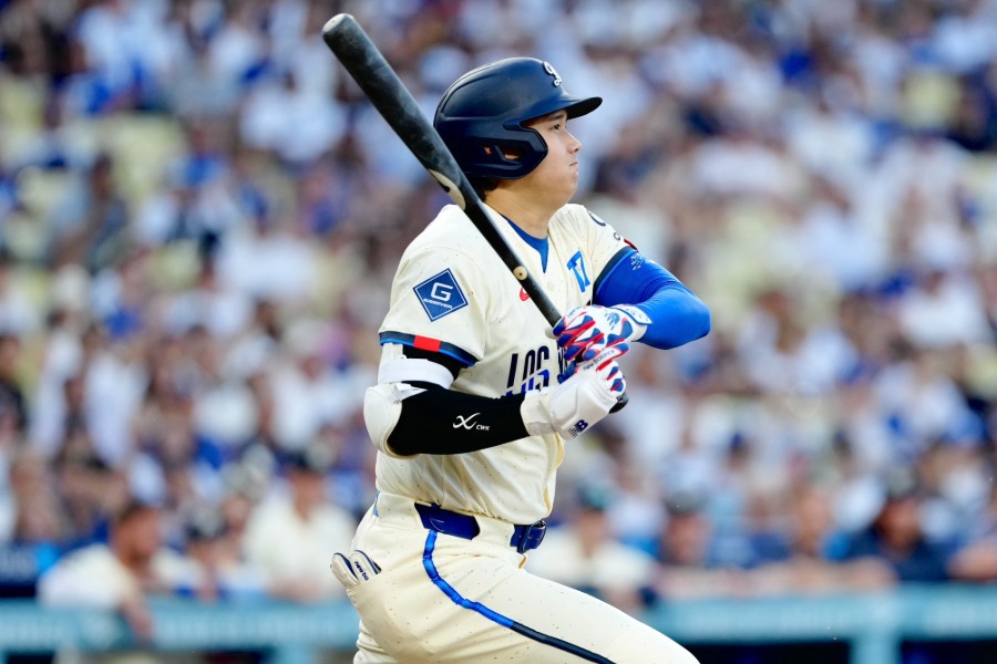 パイレーツ戦に出場したドジャース・大谷翔平【写真:黒澤崇】