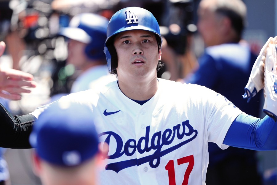 パイレーツ戦に出場したドジャース・大谷翔平【写真：黒澤崇】