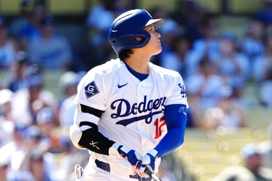 パイレーツ戦に出場したドジャース・大谷翔平【写真:黒澤崇】