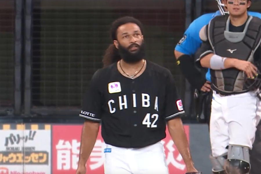 日本ハム戦に先発したロッテのアンドレ・ジャクソン【画像:パーソル パ・リーグTV】
