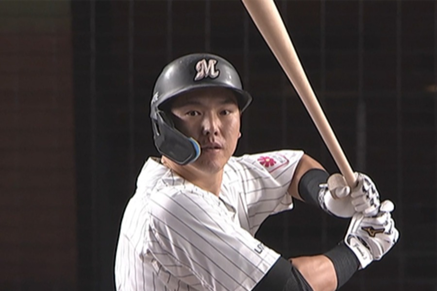 西武戦に出場したロッテ・安田尚憲【画像：パーソル パ・リーグTV】