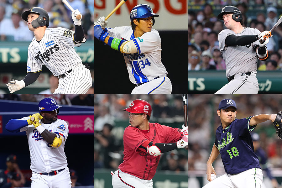 月間JERAセ・リーグAWARD、8月度の大賞候補6選手【写真:栗木一考、荒川祐史、井上学、加治屋友輝】